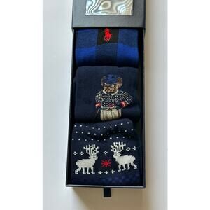 Polo Ralph Lauren Socks Gift Set (3 Pairs) 10-13 Fits Shoe size 6 to 12.5 NWT